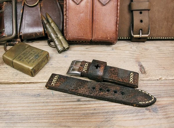BF02 Swiss Ammo Style Handmade Vintage Strap 22mm/24mm/26mm/28mm – image 8