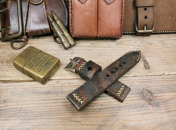 BF02 Swiss Ammo Style Handmade Vintage Strap 22mm/24mm/26mm/28mm – image 7