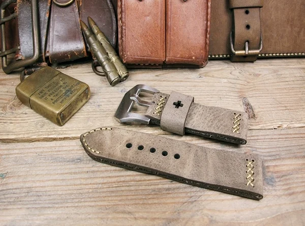 BF02 Swiss Ammo Style Handmade Vintage Strap 22mm/24mm/26mm/28mm – image 6