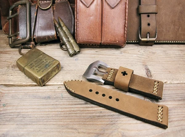 BF02 Swiss Ammo Style Handmade Vintage Strap 22mm/24mm/26mm/28mm – image 4