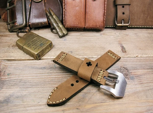 BF02 Swiss Ammo Style Handmade Vintage Strap 22mm/24mm/26mm/28mm – image 3