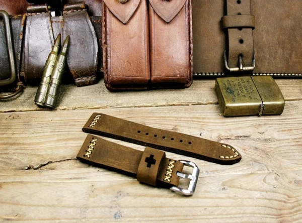 BF02 Swiss Ammo Style Handmade Vintage Strap 22mm/24mm/26mm/28mm – image 9