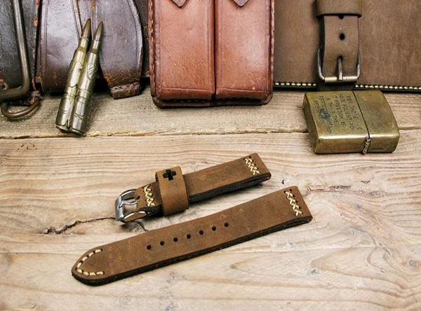 BF02 Swiss Ammo Style Handmade Vintage Strap 22mm/24mm/26mm/28mm – image 10