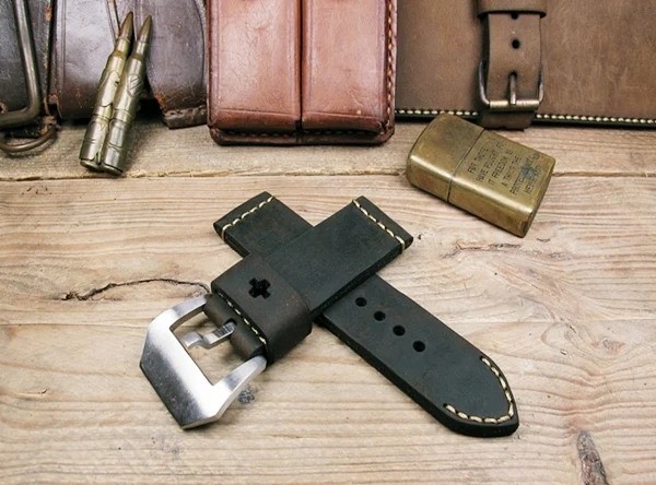 BF03 Swiss Ammo Style Handmade Vintage Strap 22mm/24mm/26mm/28mm – image 3
