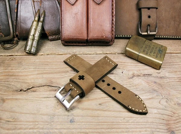 BF03 Swiss Ammo Style Handmade Vintage Strap 22mm/24mm/26mm/28mm – image 6