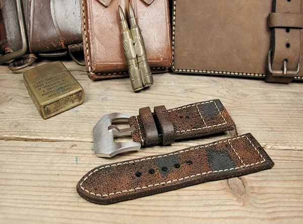 BF09 Swiss Ammo Style Handmade Vintage Strap 22mm/24mm/26mm/28mm – image 3