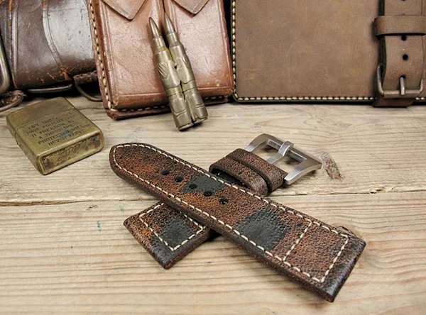 BF09 Swiss Ammo Style Handmade Vintage Strap 22mm/24mm/26mm/28mm – image 4