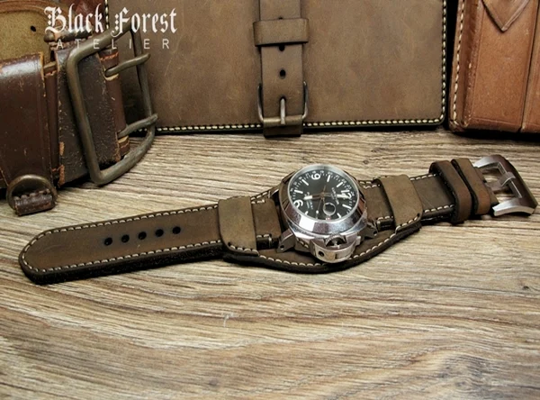 BF18 Vintage-Uhrenarmband im traditionellen Stil für Fliegeruhren Größe 22mm/24mm/26mm/28mm