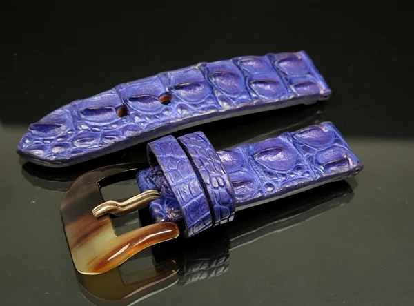 24mm Handmade Genuine Alligator Double Hornback Strap YN30 – image 3