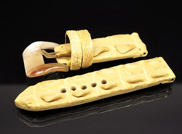 24mm Handmade Genuine Alligator Double Hornback Strap YN02 – image 3
