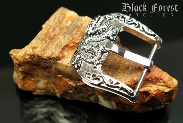 Dragon Chrome Plated (Silver color) Buckle for Seiko, Panerai, Maranez, Sevenfriday