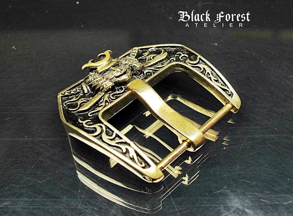 Yellow Bronze Samurai Buckle for Seiko, Panerai, Maranez, Sevenfriday – image 3