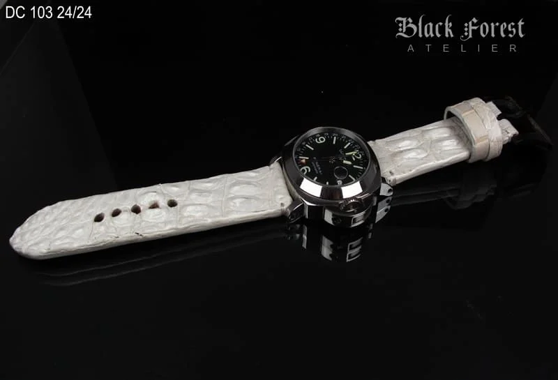 24mm Handmade Genuine Alligator Double Hornback Strap DC103 – image 4