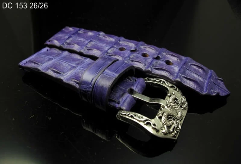 26mm Handmade Genuine Alligator Double Hornback Strap Nr153 – image 3