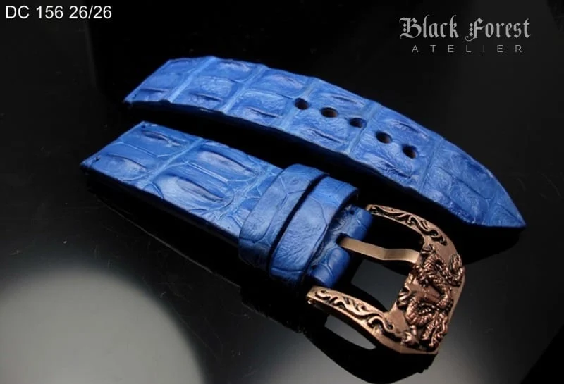 26mm Handmade Genuine Alligator Double Hornback Strap Nr156 – image 4