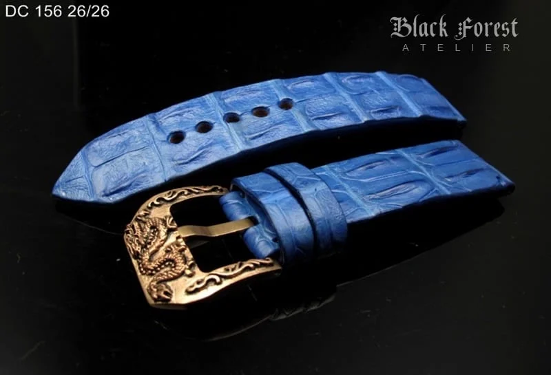 26mm Handmade Genuine Alligator Double Hornback Strap Nr156 – image 3