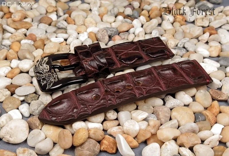 26mm Handmade Genuine Alligator Double Hornback Strap Nr01
