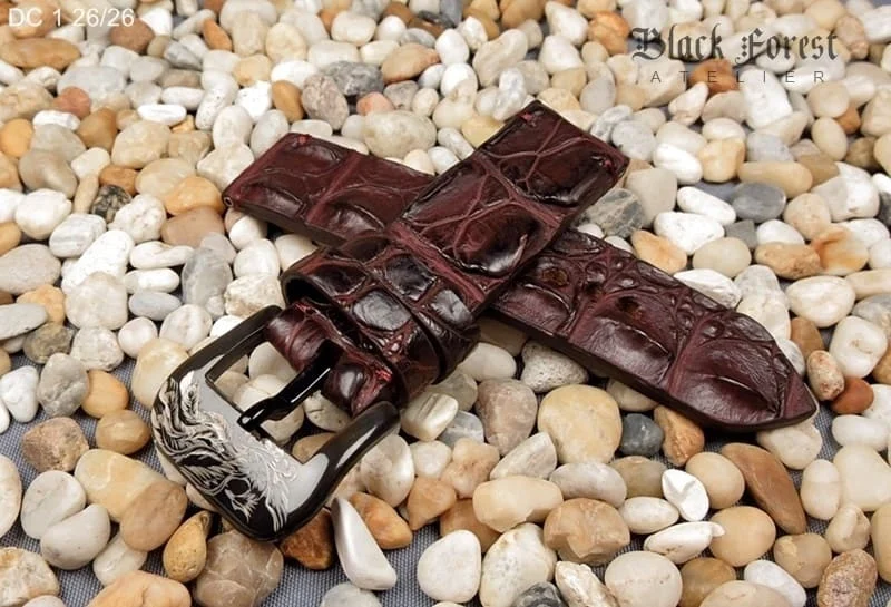 26mm Handmade Genuine Alligator Double Hornback Strap Nr01 – image 3