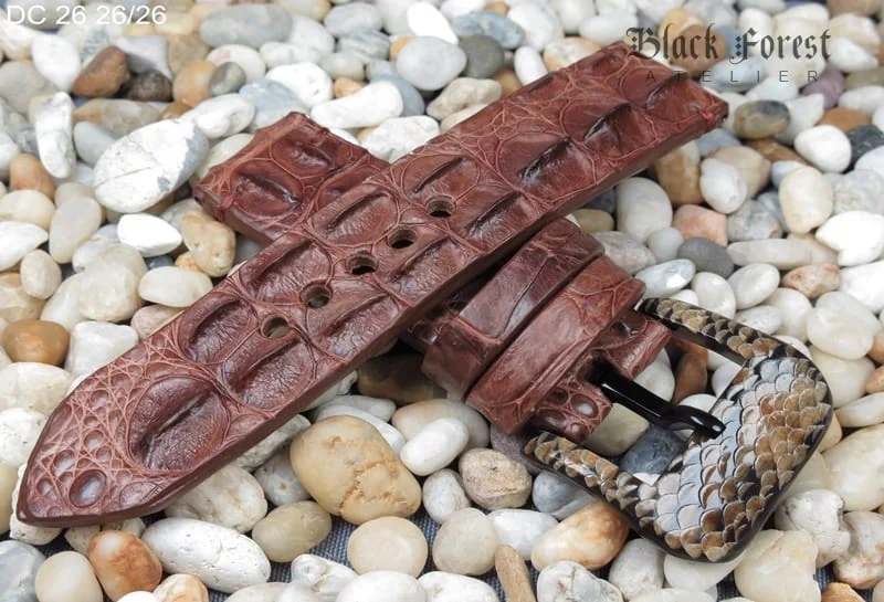 26mm Handmade Genuine Alligator Double Hornback Strap Nr26 – image 3
