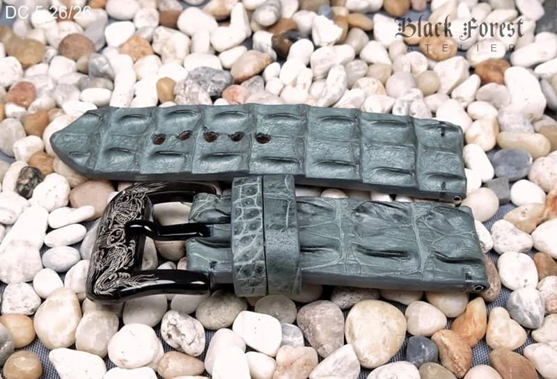 26mm Handmade Genuine Alligator Double Hornback Strap Nr05 – image 4