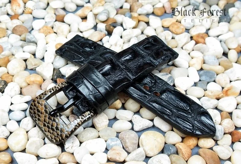 26mm Handmade Genuine Alligator Double Hornback Strap Nr06 – image 3