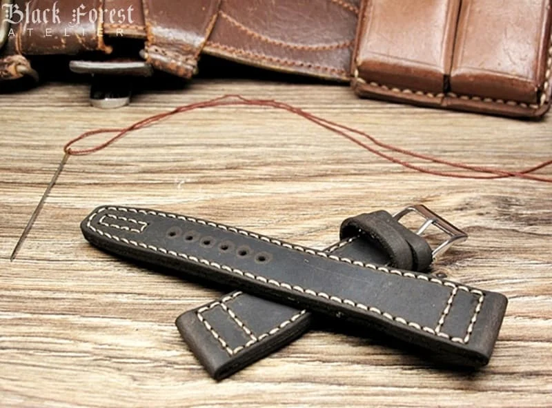 Classic calf leather watch strap