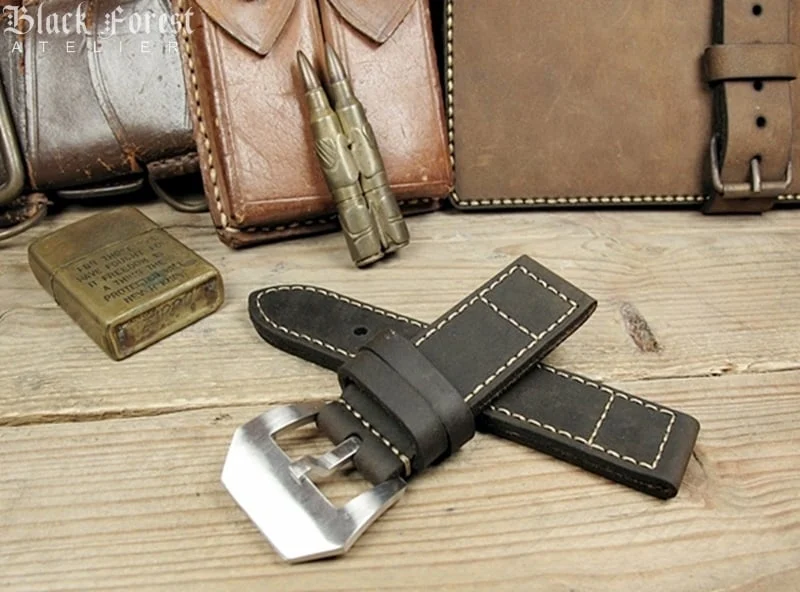 BF09 Swiss Ammo Style Handmade Vintage Strap 22mm/24mm/26mm/28mm