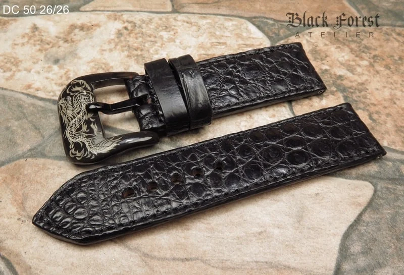 26mm Handmade Genuine Alligator/Crocodile Skin Strap Nr50 – image 3
