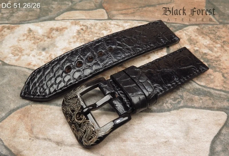 26mm Handmade Genuine Alligator/Crocodile Skin Strap Nr51 – image 3