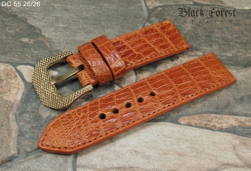 26mm Handmade Genuine Alligator/Crocodile Skin Strap Nr55 – image 3