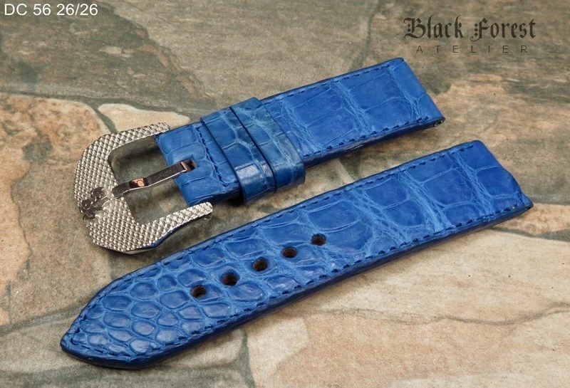 26mm Handmade Genuine Alligator/Crocodile Skin Strap Nr56 – image 3