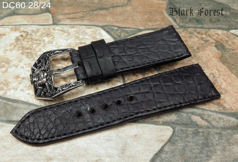 28mm/24mm Handmade Genuine Crocodile Belly Strap DC60 – image 3