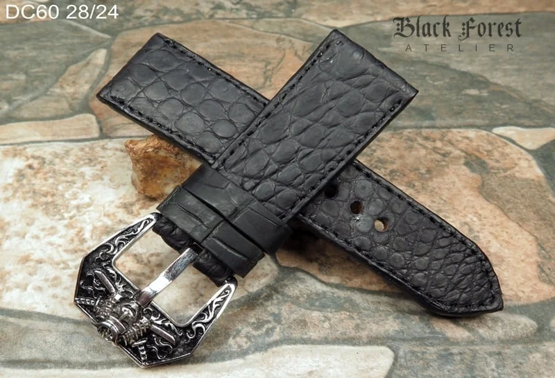 28mm/24mm Handmade Genuine Crocodile Belly Strap DC60