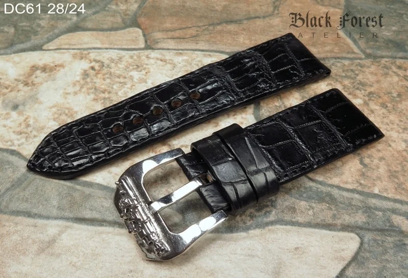 28mm/24mm Handmade Genuine Crocodile Belly Strap DC61 – image 3