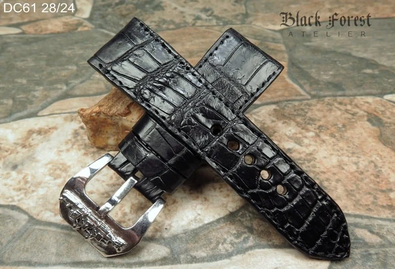 28mm/24mm Handmade Genuine Crocodile Belly Strap DC61