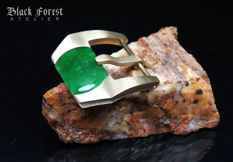 24mm Handmade Gemstone in Yellow Bronze Buckle for Maranez,Helson,Panerai,Ancon KD124mm Handmade Gemstone in Yellow Bronze Buckle Screw-in for Maranez,Helson,Panerai,Ancon