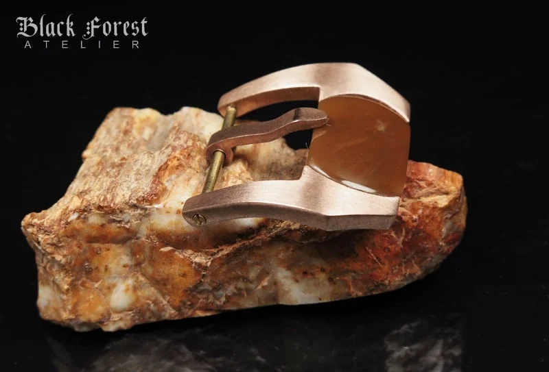 24mm Handmade Gemstone in Pink Bronze Buckle for Maranez,Helson,Panerai,Ancon KD5 – image 3