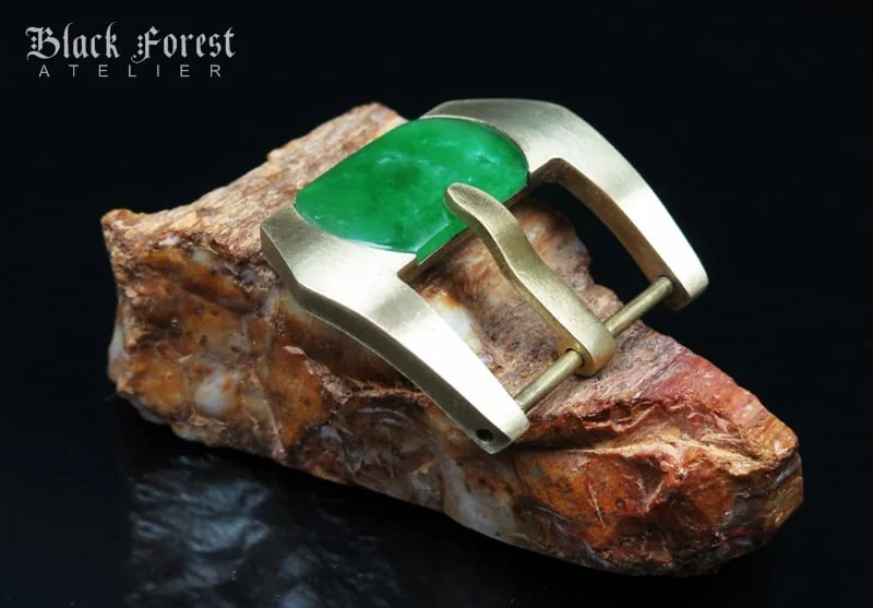 24mm Handmade Gemstone in Yellow Bronze Buckle for Maranez,Helson,Panerai,Ancon KD624mm Handmade Gemstone in Yellow Bronze Buckle Screw-in for Maranez,Helson,Panerai,Ancon