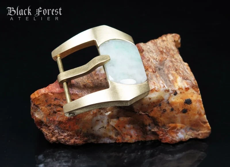 24mm Handmade Gemstone in Yellow Bronze Buckle for Maranez,Helson,Panerai,Ancon KD724mm Handmade Gemstone in Yellow Bronze Buckle Screw-in for Maranez,Helson,Panerai,Ancon