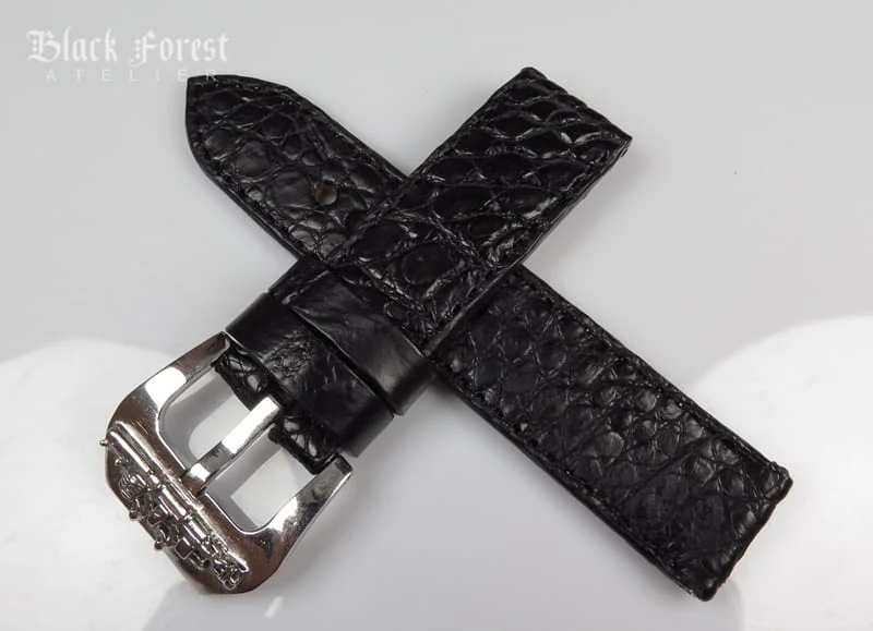 24mm Handmade Genuine Alligator Belly Strap QK67