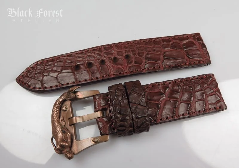 24mm Handmade Genuine Alligator Belly Strap QK69 – image 3