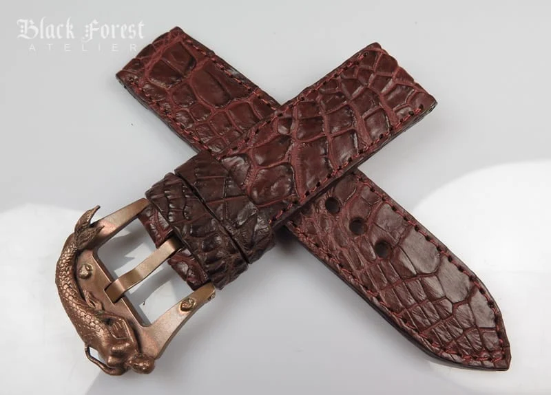 24mm Handmade Genuine Alligator Belly Strap QK69