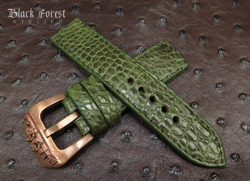 24mm Handmade Genuine Alligator Belly Strap QK71