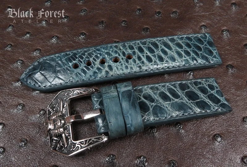 24mm Handmade Genuine Alligator Belly Strap QK72 – image 3