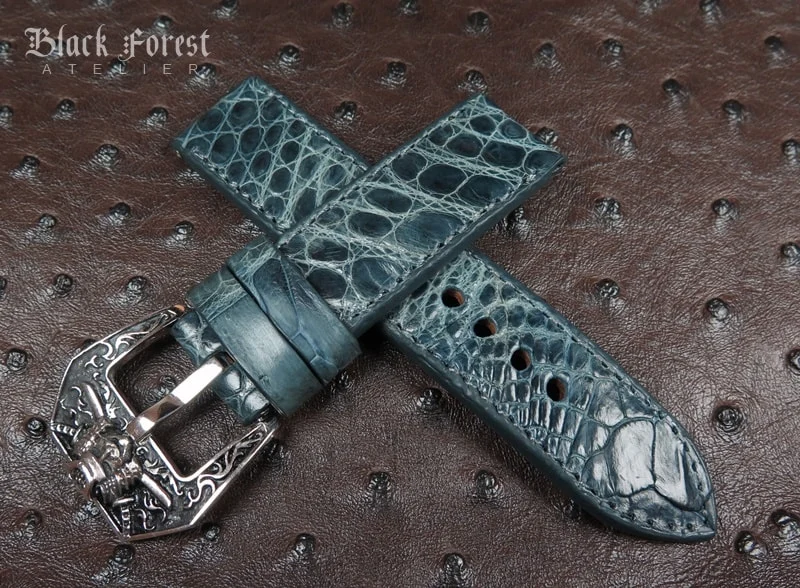 24mm Handmade Genuine Alligator Belly Strap QK72