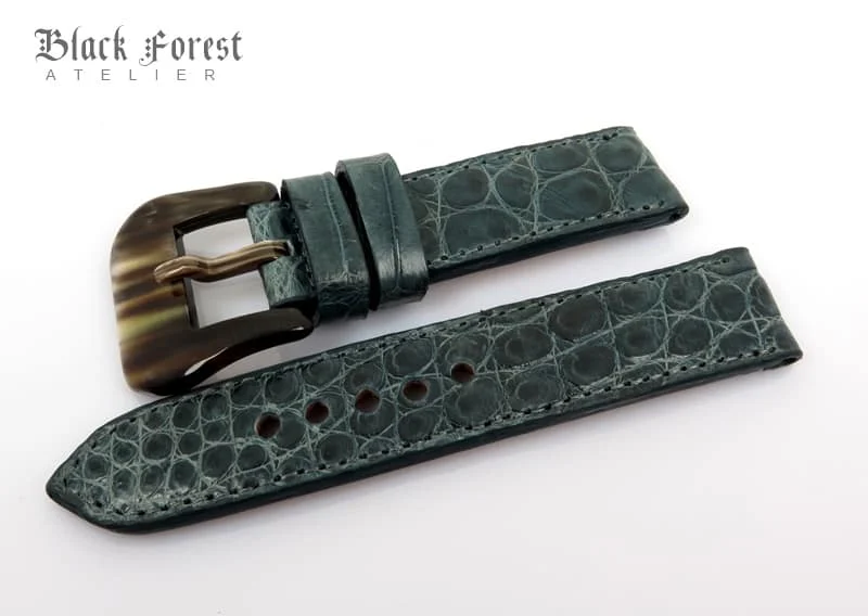 22mm Handmade Genuine Crocodile Belly Strap QK81 – image 3