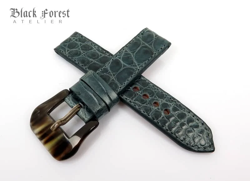 22mm Handmade Genuine Crocodile Belly Strap QK81