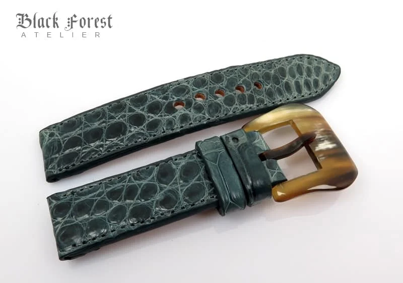 22mm Handmade Genuine Crocodile Belly Strap QK82 – image 3