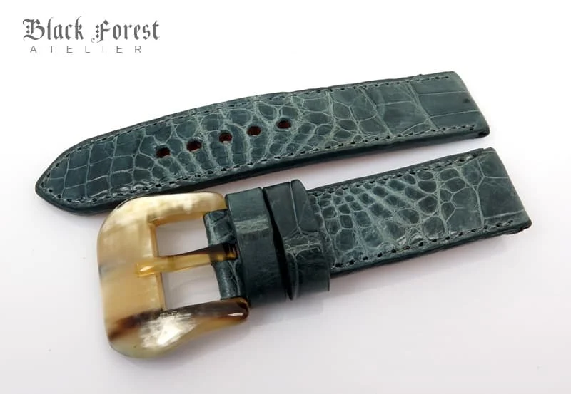22mm Handmade Genuine Crocodile Belly Strap QK83 – image 3