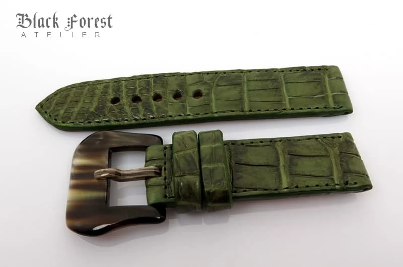 22mm Handmade Genuine Crocodile Belly Strap QK85 – image 3